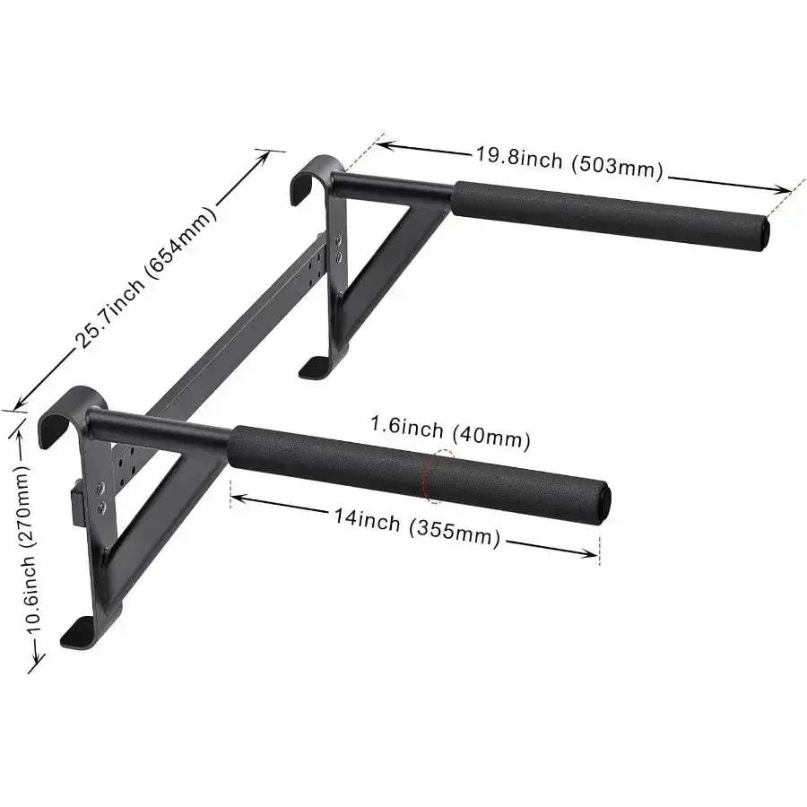 Swedish Ladder With Wall Mounted Pull Up Bar Pro Fitness - Image 5