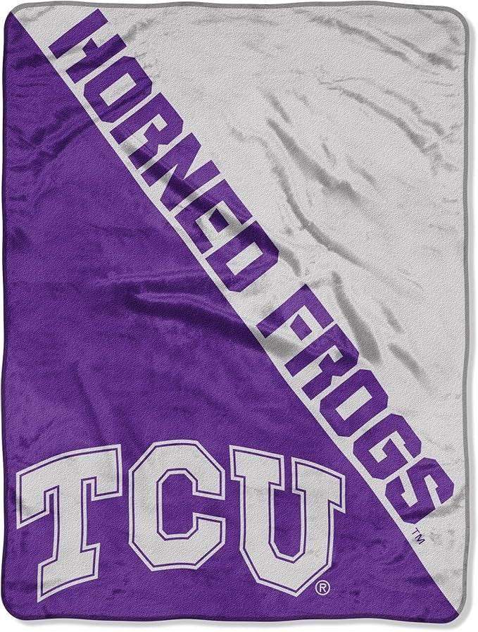 TCU Horned Frogs Micro Raschel Blanket 46x60 Halftone