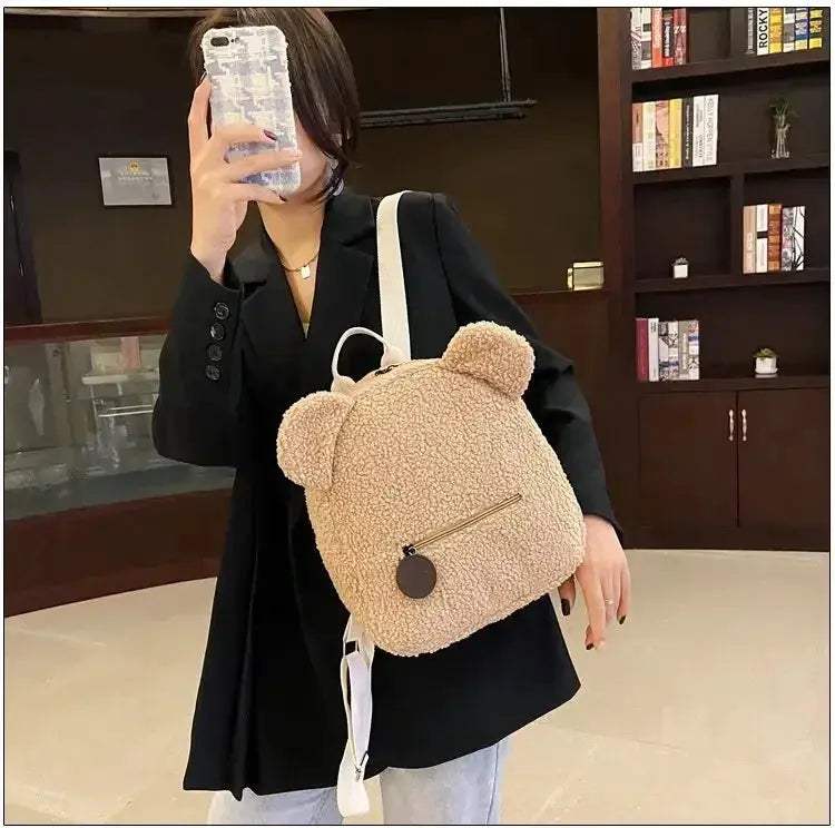 Teddy Bear Kids Backpack Cartoon Design With Ear Details - Image 10