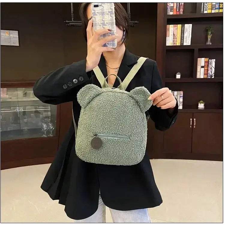 Teddy Bear Kids Backpack Cartoon Design With Ear Details - Image 9