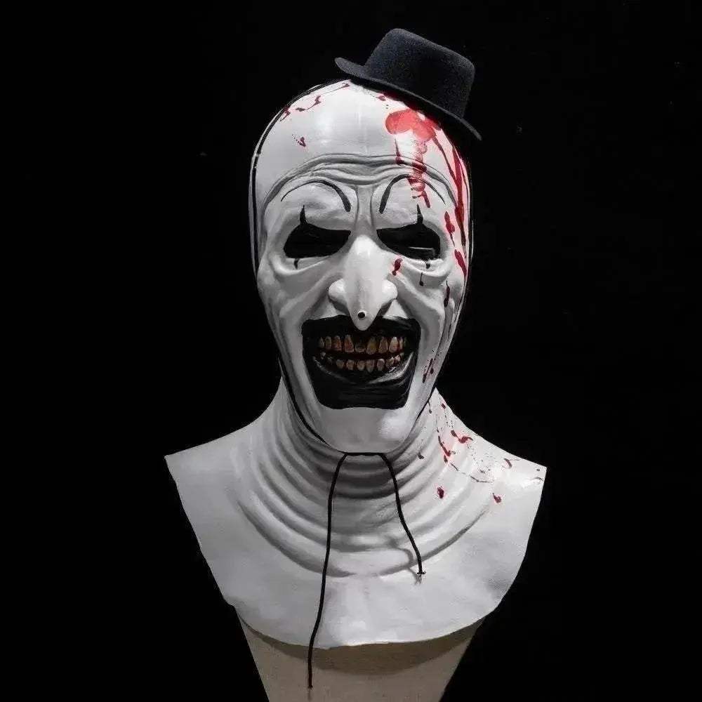 Terrifying Clown Mask Bloody Demon Latex Hat For Adults - Image 12