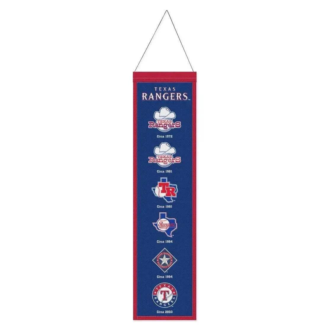 Texas Rangers Wool Banner 8x32 Heritage Evolution Design