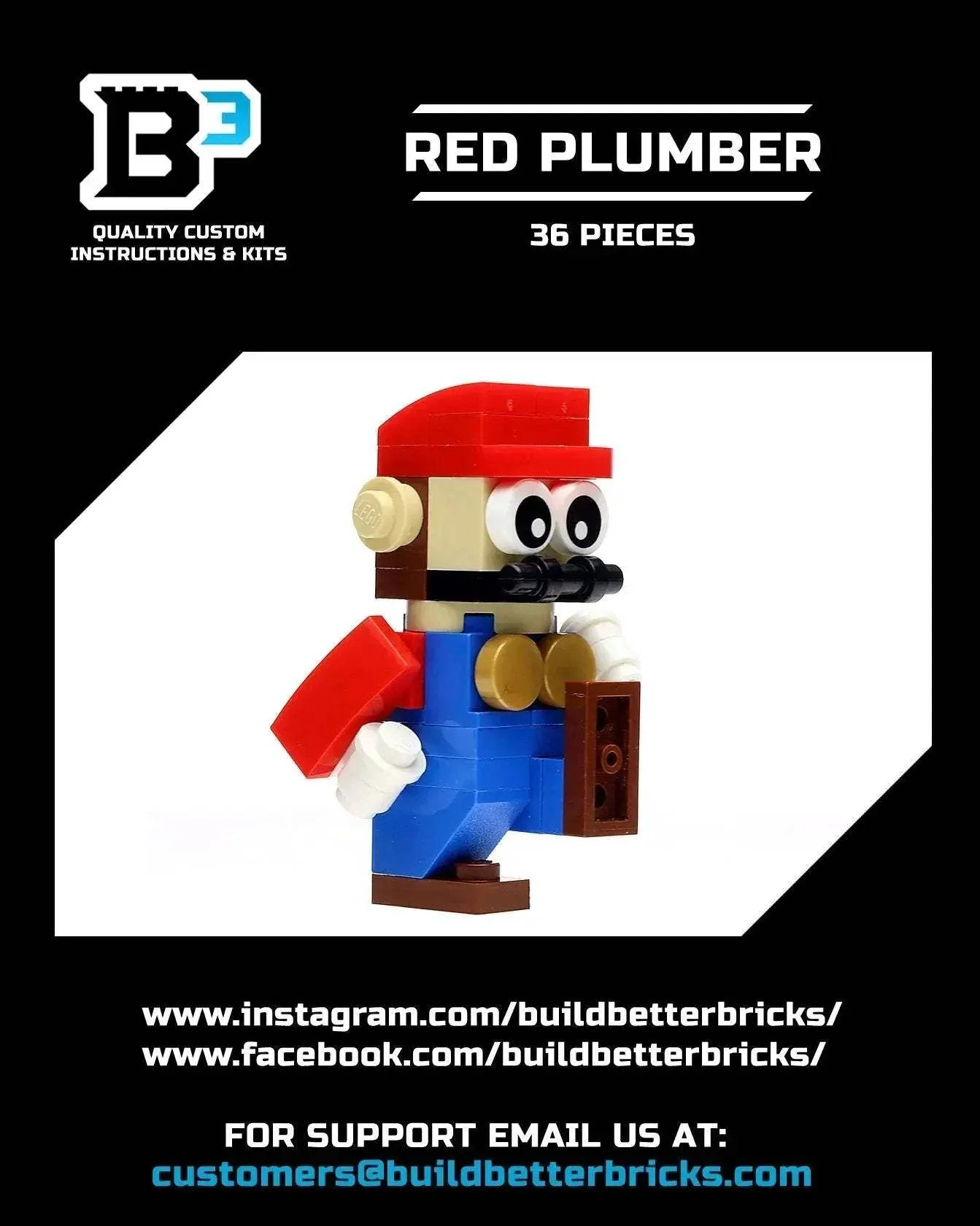 The Red Plumber made using LEGO parts - Image 2