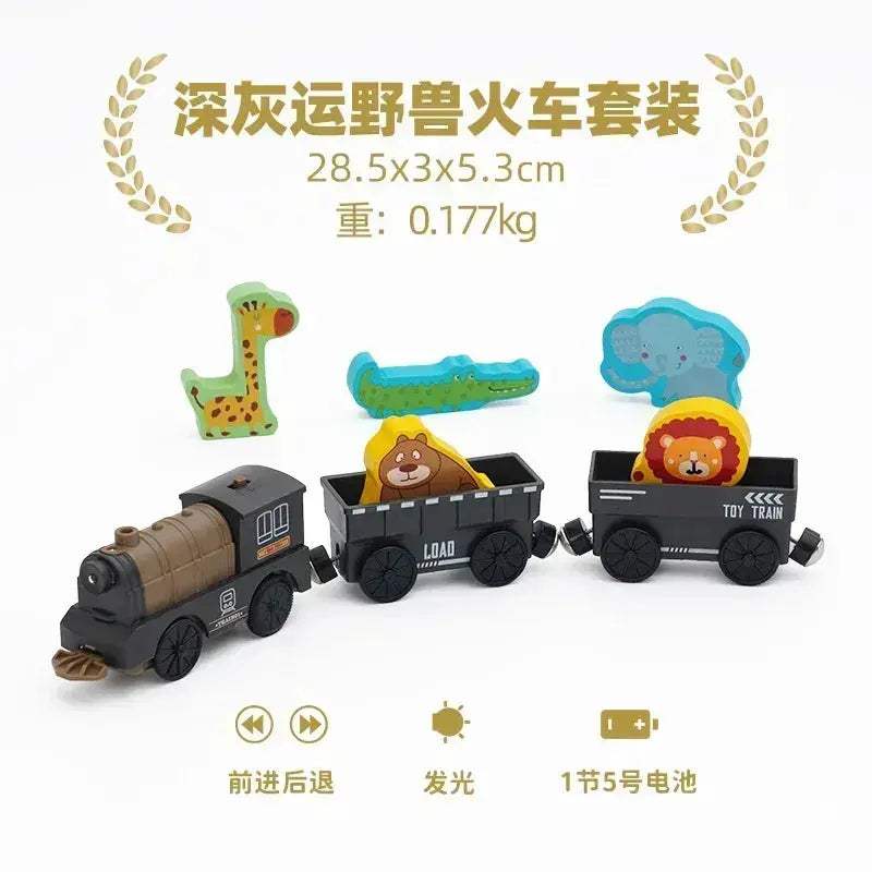 Thomas And Brio Compatible Wooden Train Set With Durable Cars - Image 12