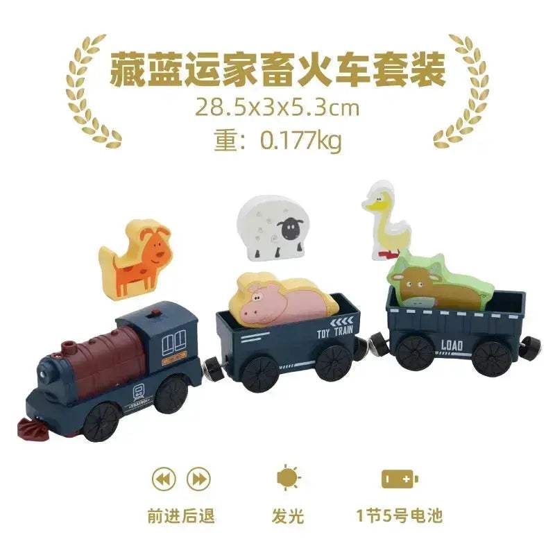 Thomas And Brio Compatible Wooden Train Set With Durable Cars - Image 17