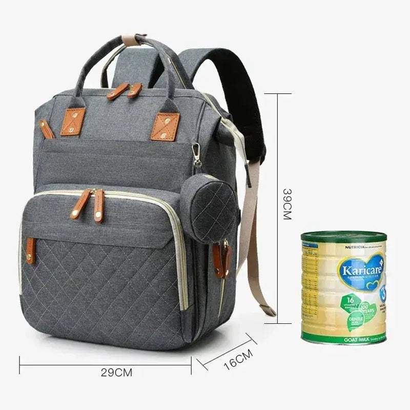 Three In One Diaper Bag Backpack With Foldable Changing Pad - Image 6