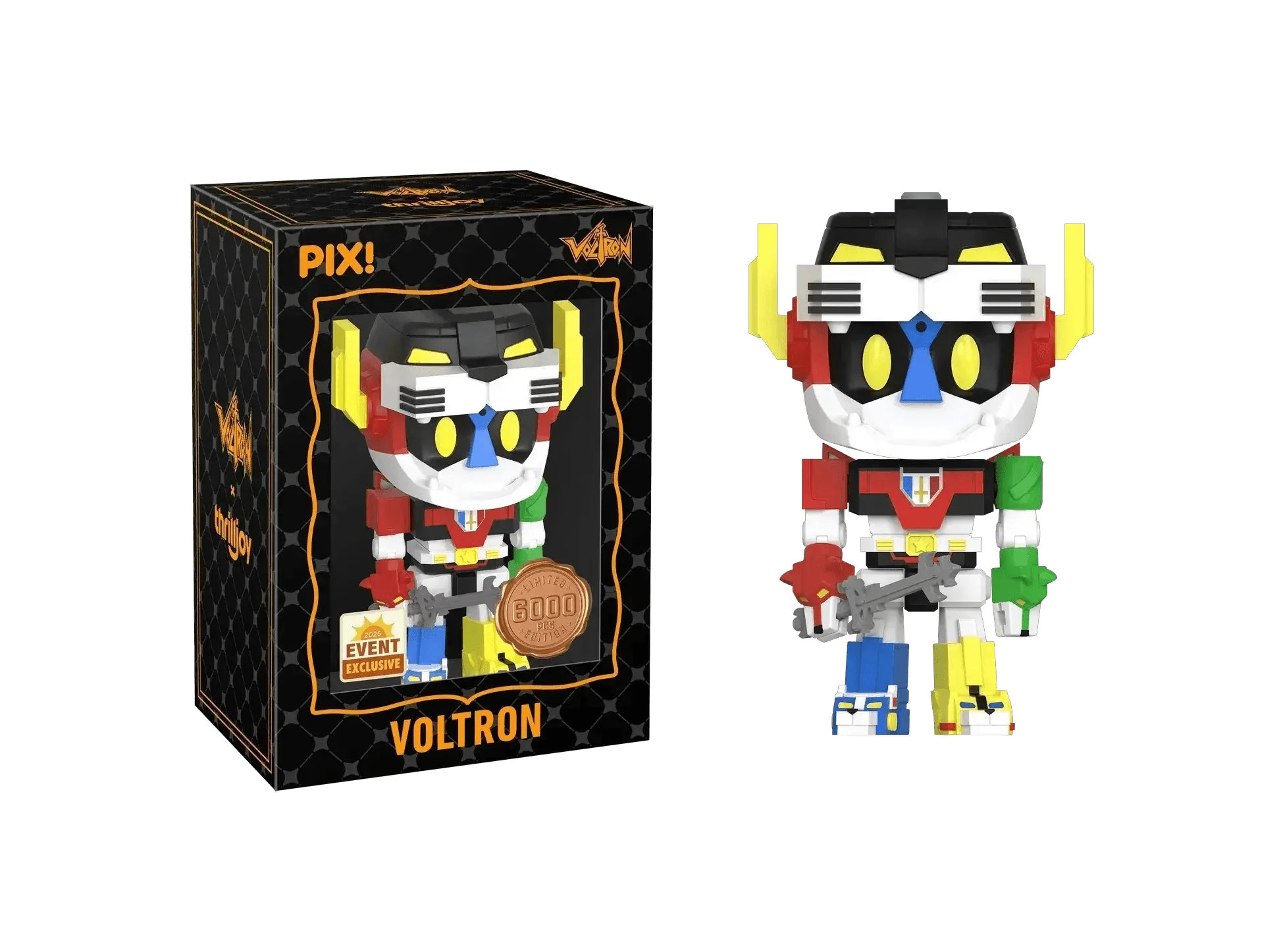 [Thrilljoy] [EXCLUSIVE] Voltron Defender of the Universe - Voltron LE6000 PIX Vinyl Figure (1 in 6 Chance at Chase) - Image 3
