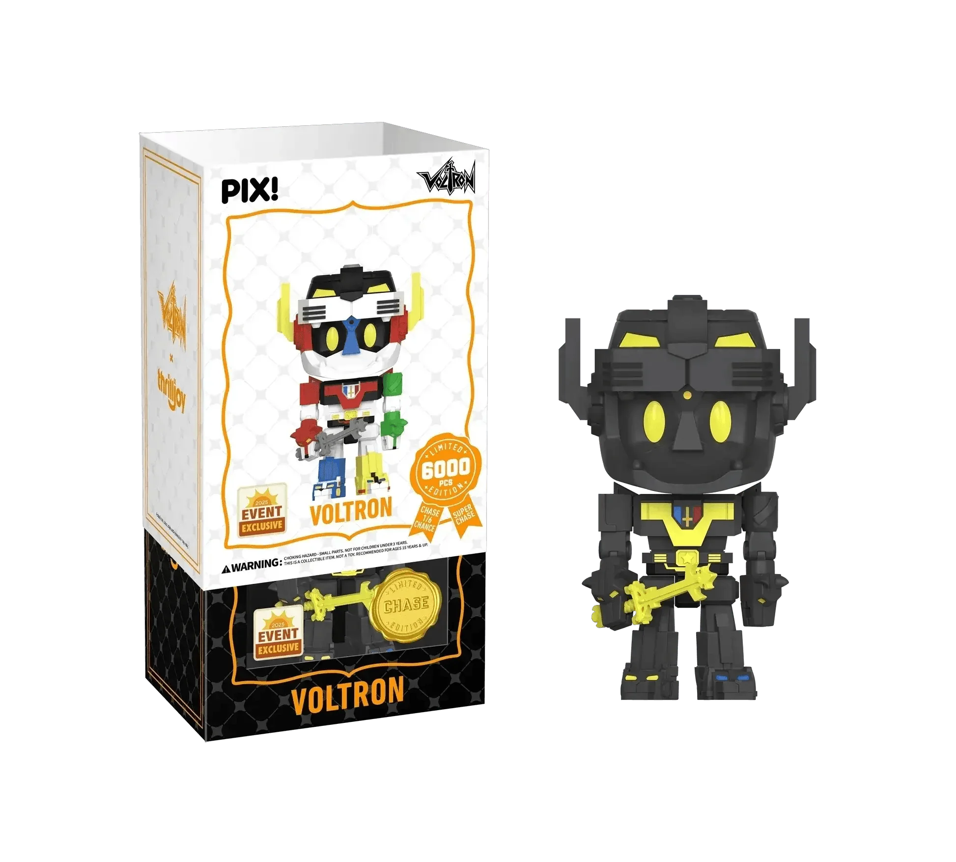 [Thrilljoy] [EXCLUSIVE] Voltron Defender of the Universe - Voltron LE6000 PIX Vinyl Figure (1 in 6 Chance at Chase) - Image 6