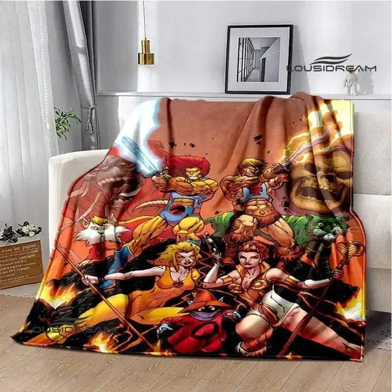 Thundercats Cartoon Blanket Warm Flannel Throw For Beds - Image 8