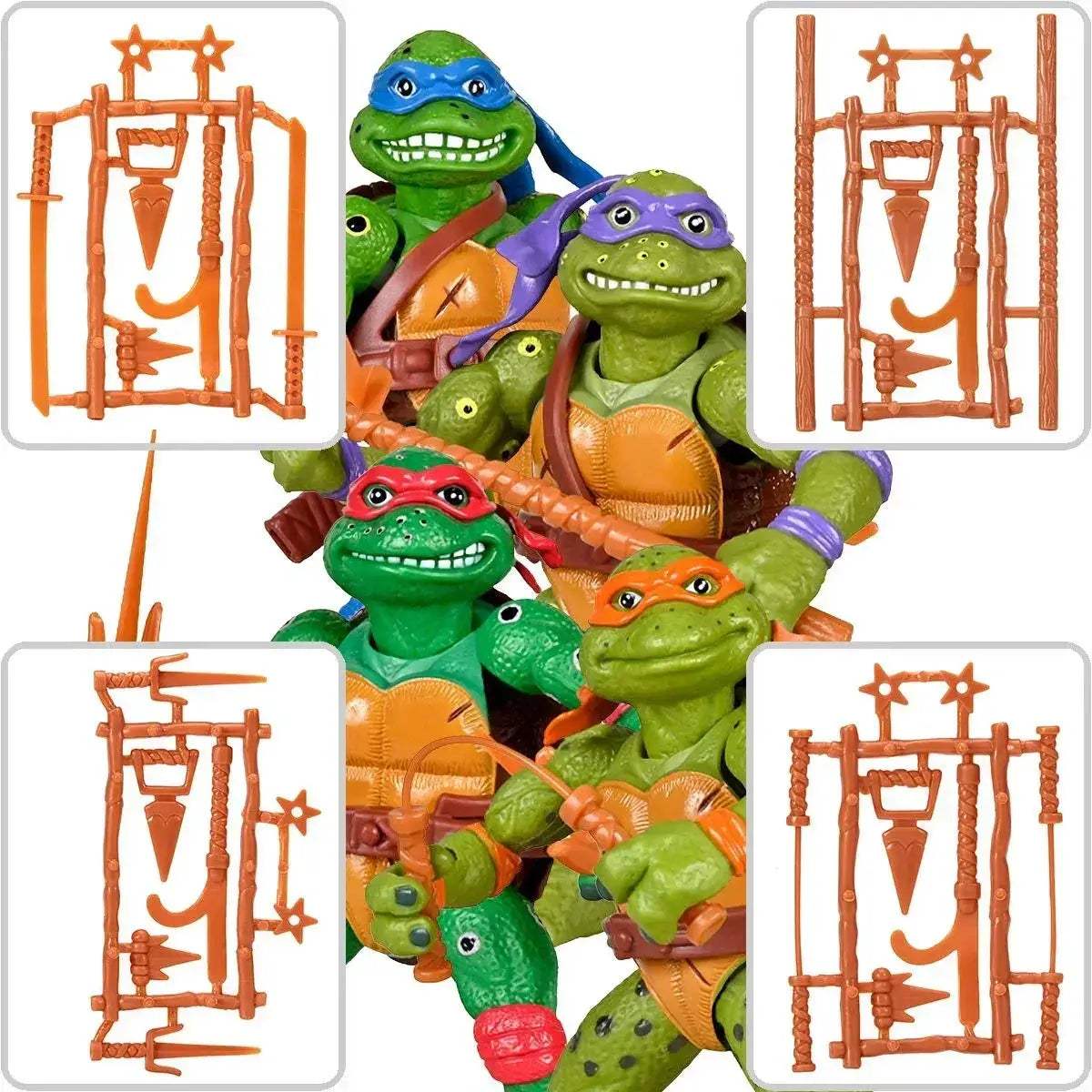 TMNT Classic Action Figure Set 12cm Four Figures Bundle