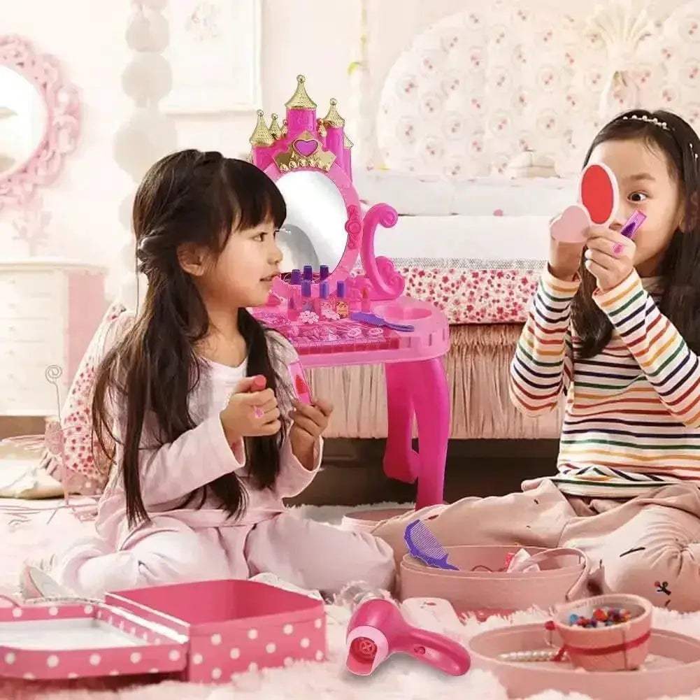 Toddler Vanity Set With Lights And Adjustable Mirror And Seat - Image 6