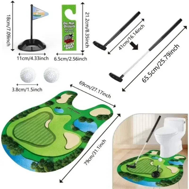 Toilet Golf Balls Set Fun Bathroom Golf Gift For Dad