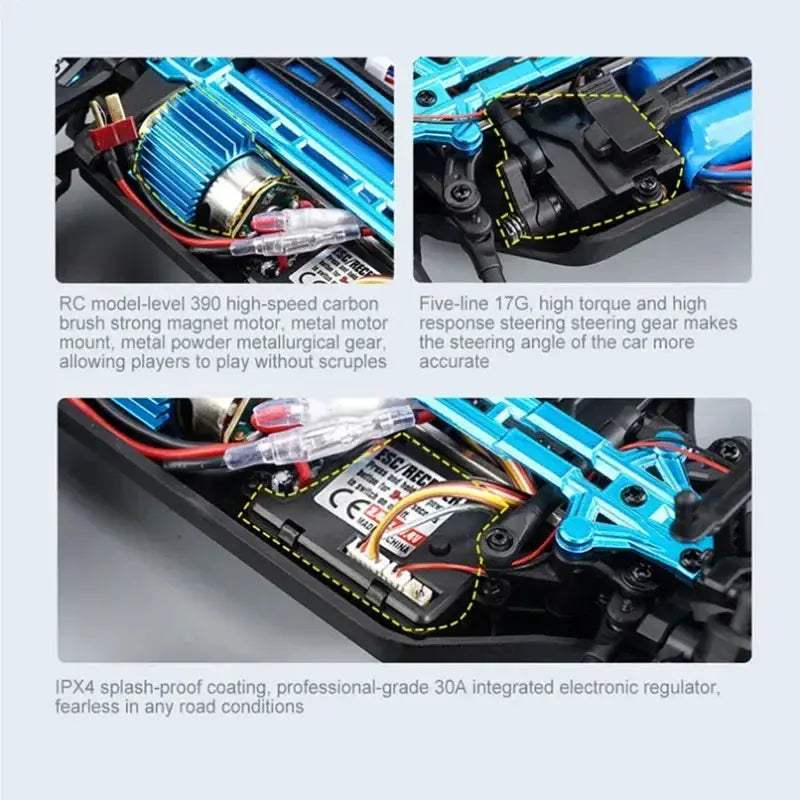 WLtoys RC Car 4x4 Off-Road High Speed With LED Lights - Image 5