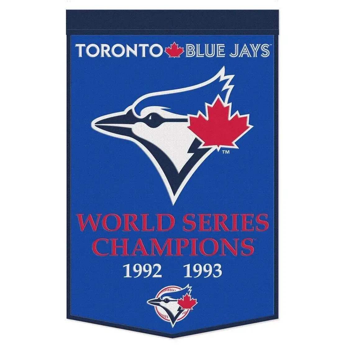 Toronto Blue Jays Wool Banner 24x38 Dynasty Champ Design