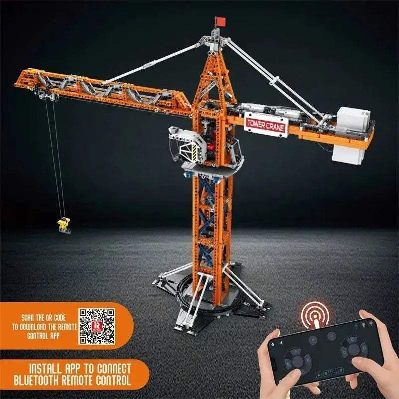 Tower Crane Remote Control Building Block Model Educational Toy - Image 3