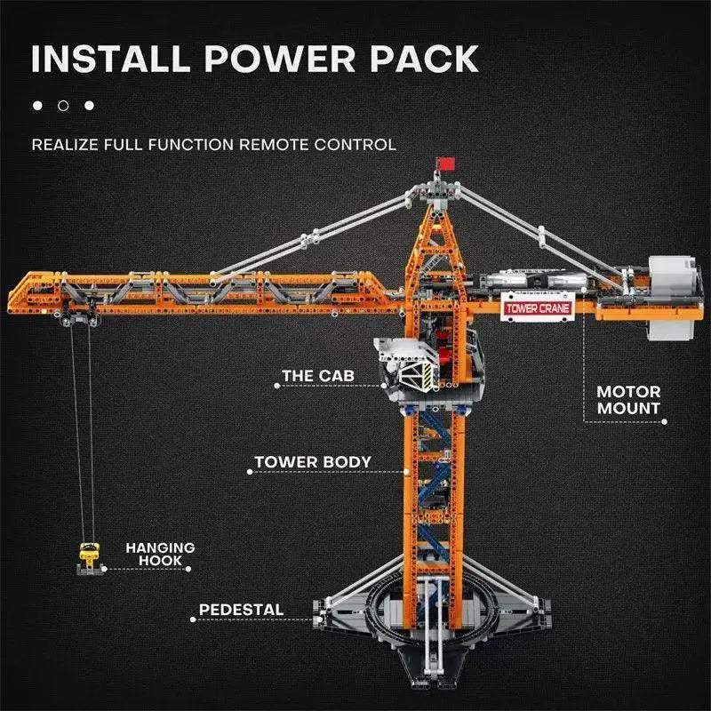 Tower Crane Remote Control Building Block Model Educational Toy - Image 4