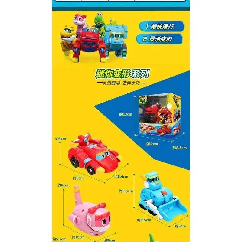 Transforming Dinosaur Action Figures 5 Pack ABS Plastic - Image 3