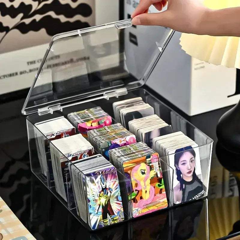 Transparent Card Storage Box With Cover Large Capacity - Image 8