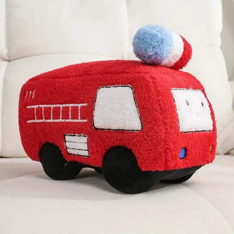 Fire Truck Plush Toy For Kids Soft Safe Birthday Gift - Image 13