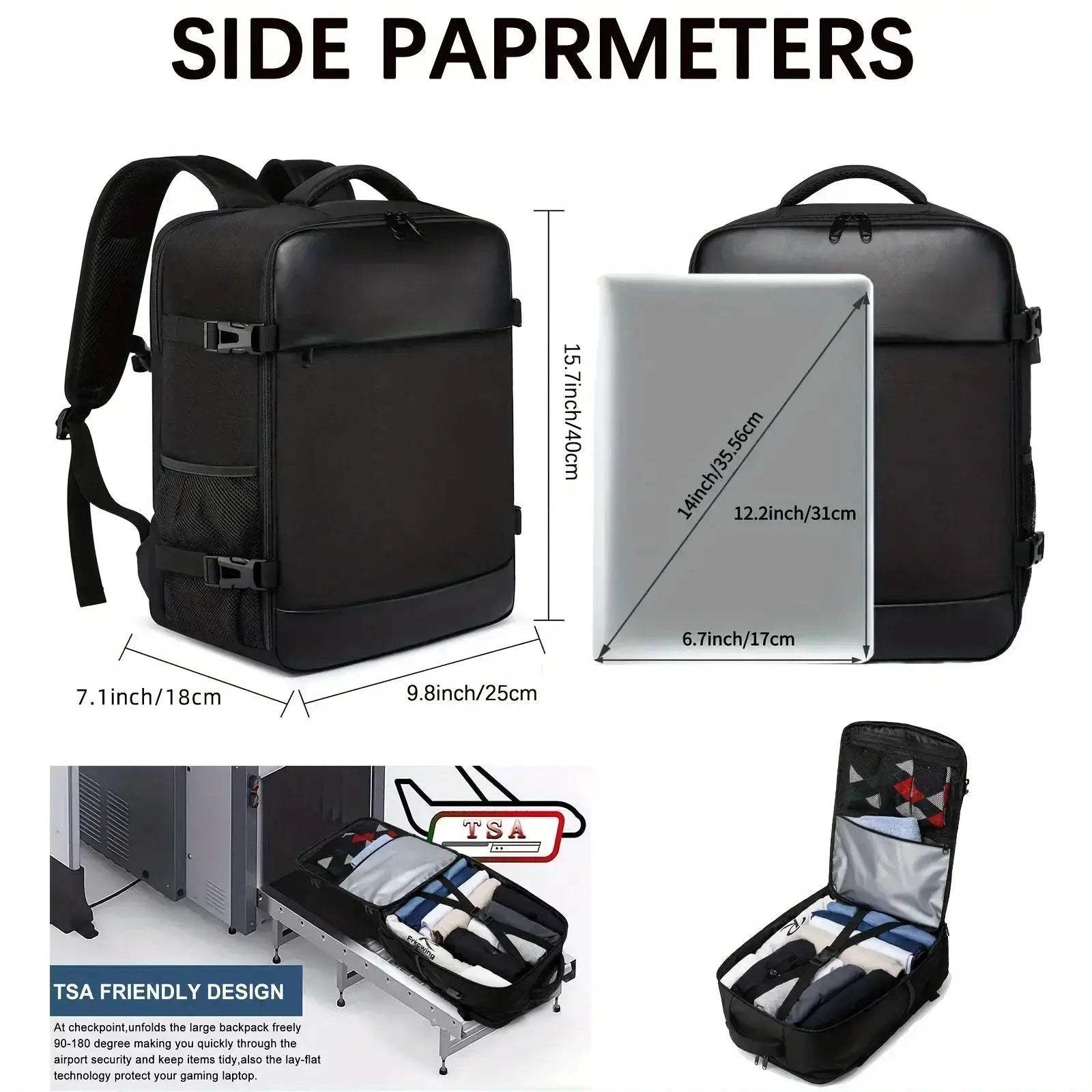 Travel Backpack Laptop Backpack Unisex Durable Cabin Bag - Image 4