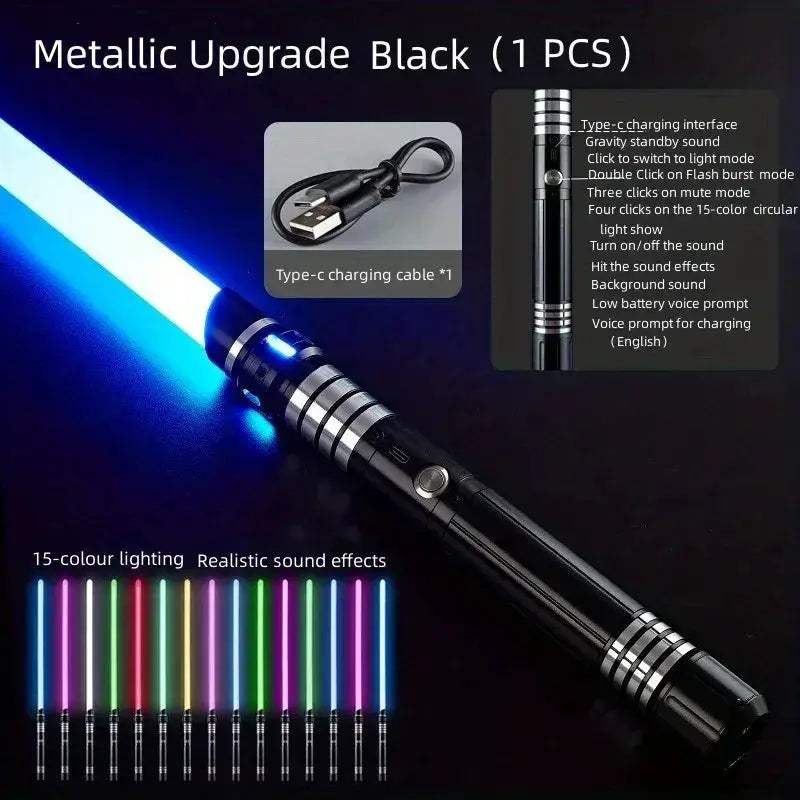Two In One Glow Light Saber Metal Gravity Sensing Sword - Image 7