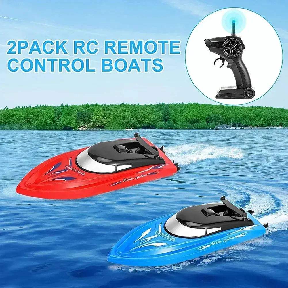 Two Pack RC Boat Remote Control High Speed 25KmH Kids - Image 3