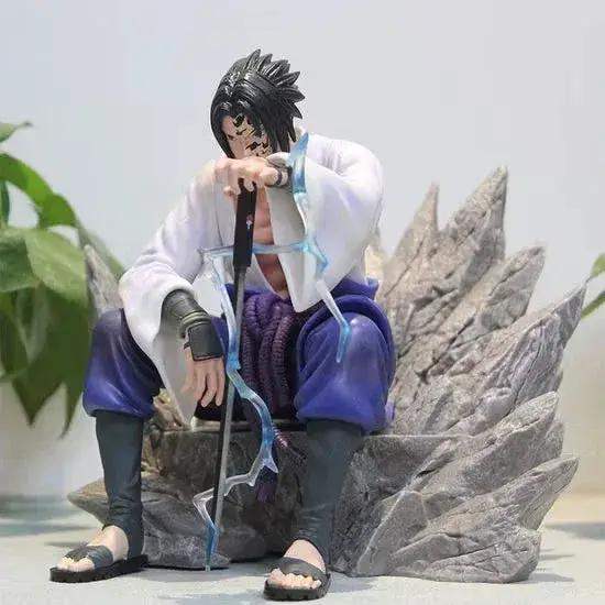 Uchiha Sasuke Mantra Seal Action Figure Sitting Pose, Naruto Shippuden Anime Figurines 18 CM - Image 4