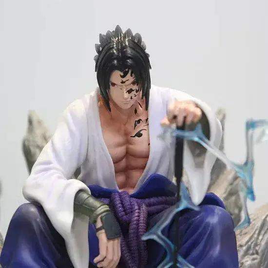 Uchiha Sasuke Mantra Seal Action Figure Sitting Pose, Naruto Shippuden Anime Figurines 18 CM - Image 5