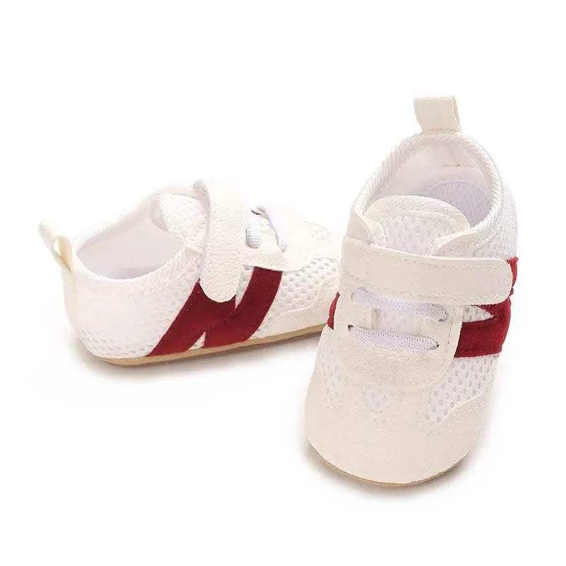 Ultra Comfortable Baby Sneakers Letters Splicing Design Non Slip First Walkers For Infants - Image 4