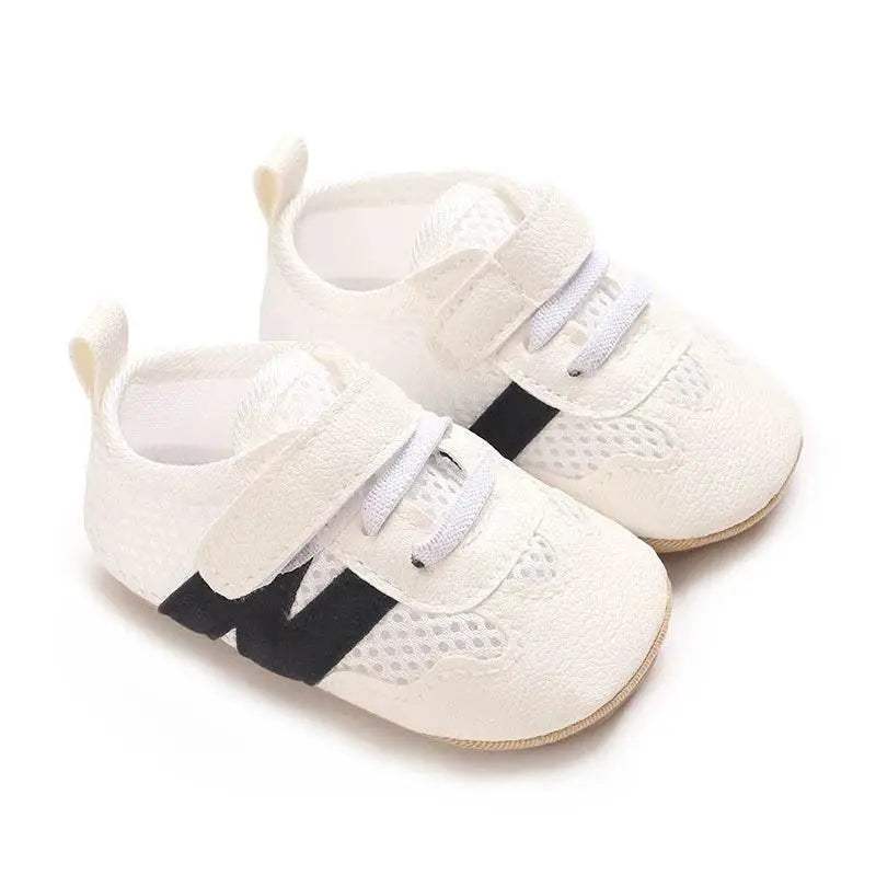Ultra Comfortable Baby Sneakers Letters Splicing Design Non Slip First Walkers For Infants - Image 7