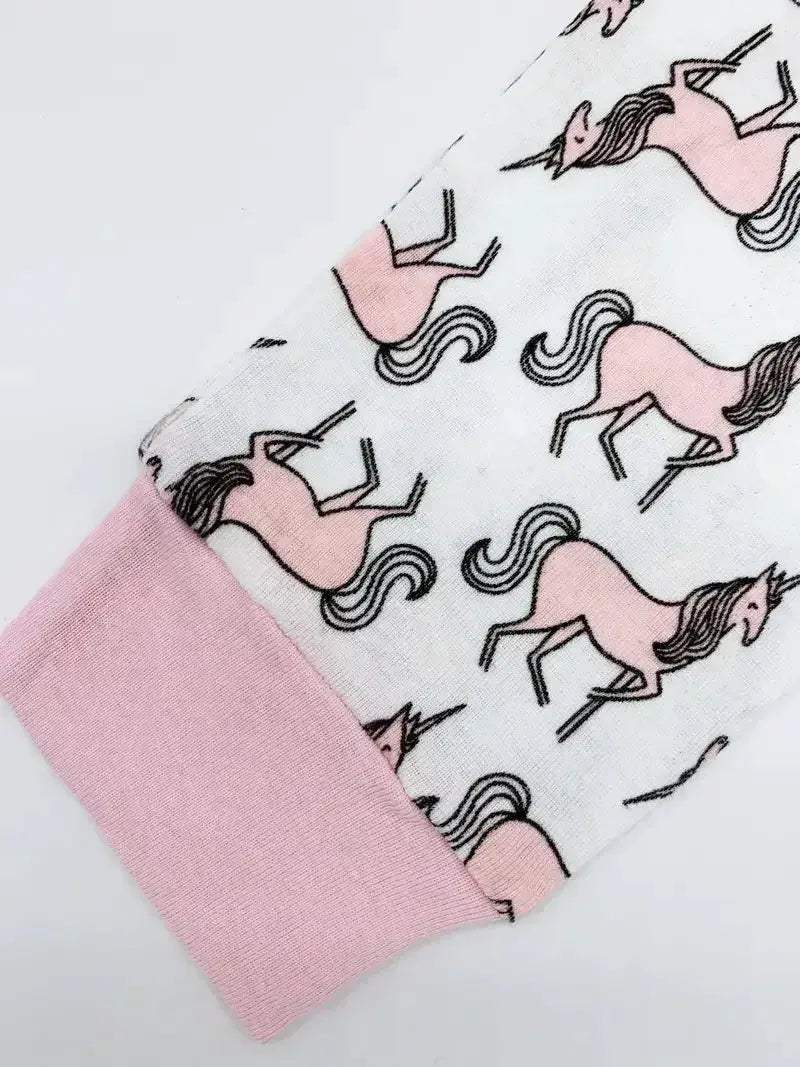 Ultra Soft Premium Kids Cotton Pajama Sets With All Season Cartoon Unicorn Print For Girls - Image 6