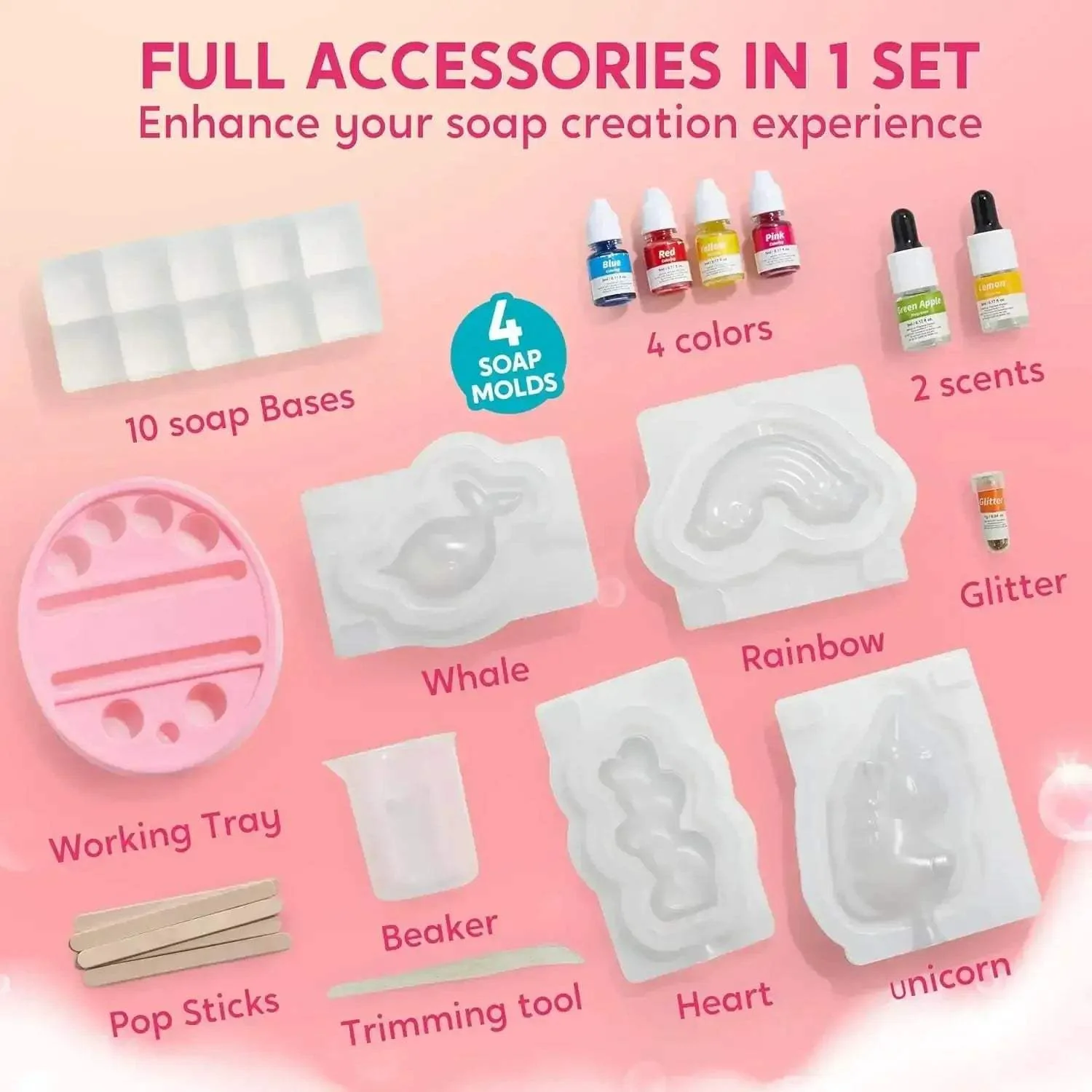 Unicorn Soap Making Kit for Kids Creative DIY STEM Fun - Image 3