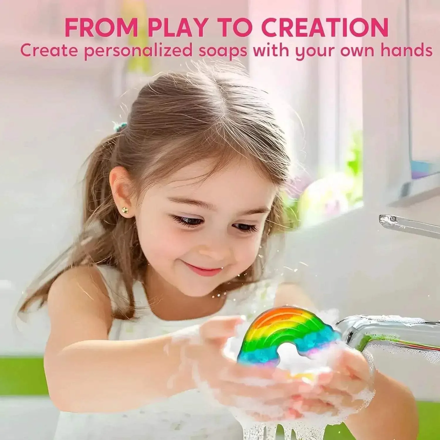 Unicorn Soap Making Kit for Kids Creative DIY STEM Fun - Image 4