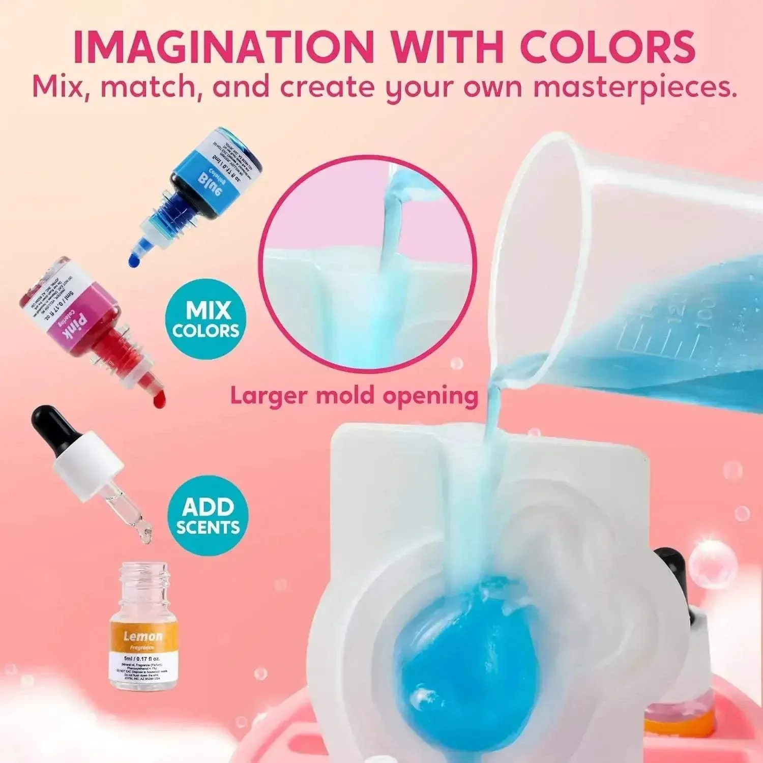 Unicorn Soap Making Kit for Kids Creative DIY STEM Fun - Image 5