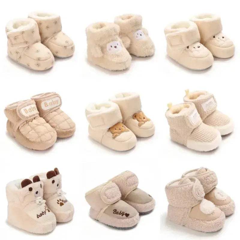 Unisex Newborn Baby Winter Boots With Soft Sole And Warmth