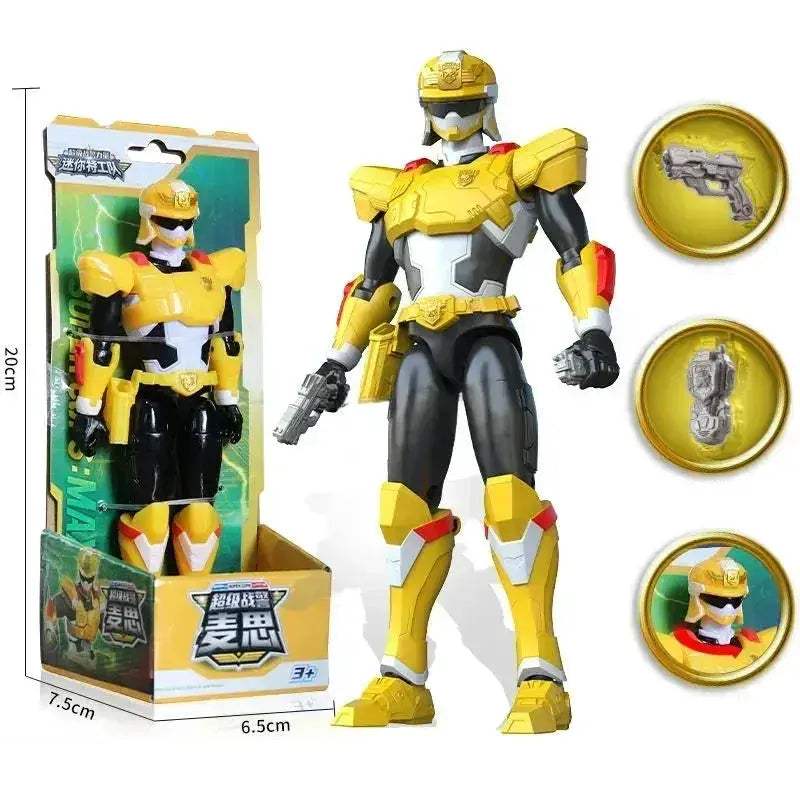 Unisex Police Transformation Action Figure Toy Robot Mini Agent Simulation Animal Theme - Image 7