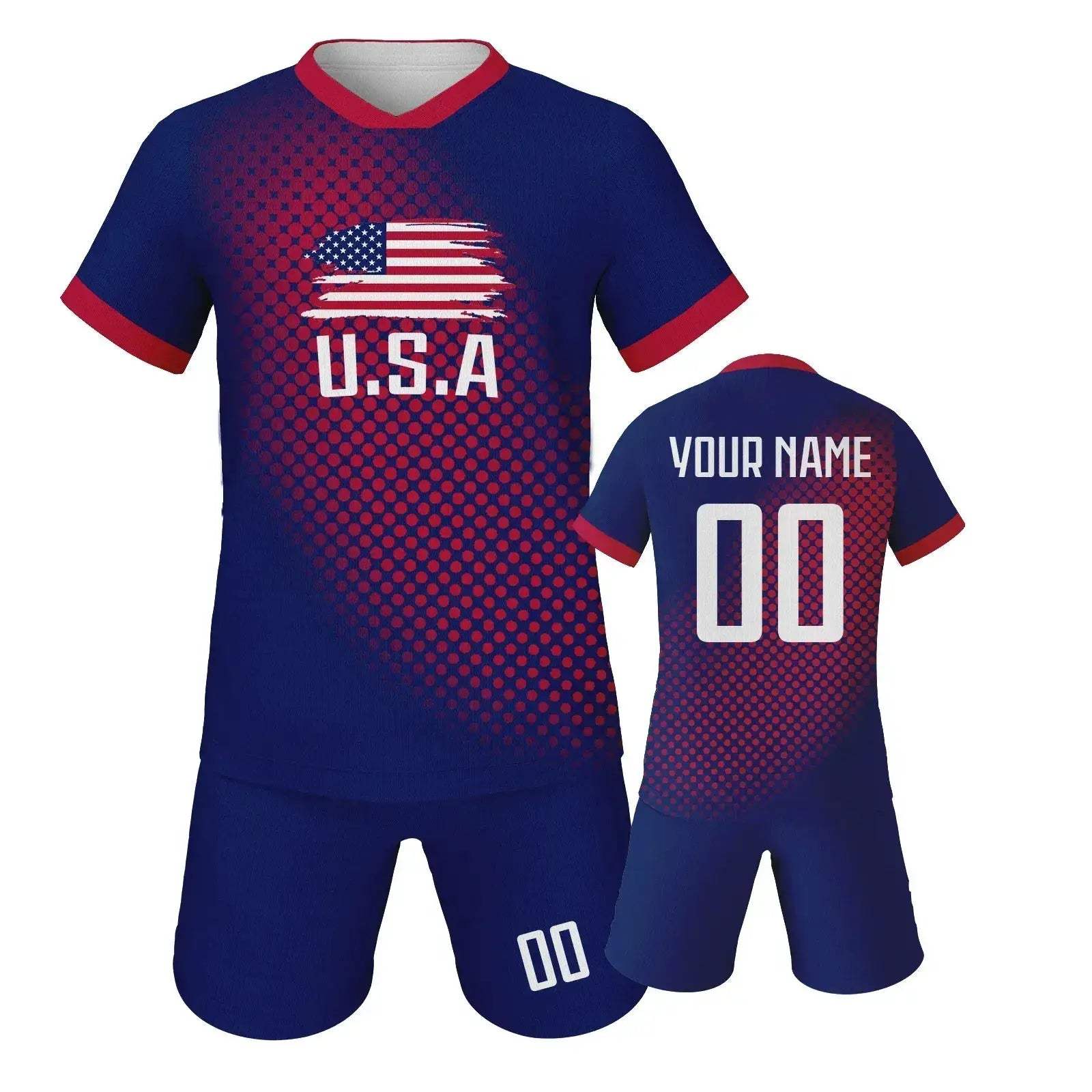 USA Kids Custom Soccer Jersey With Printed Name And Number - Image 7