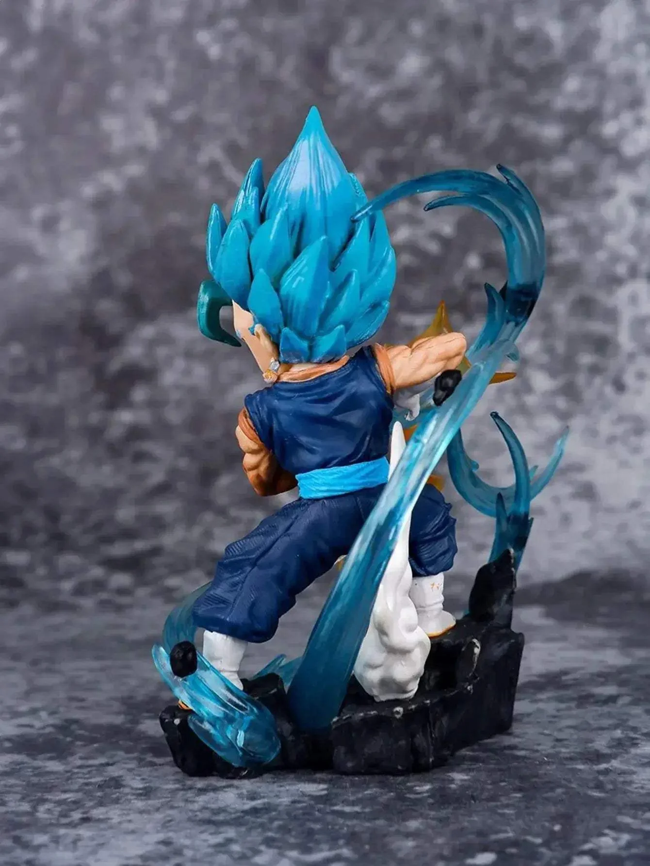 Vegito Super Saiyan Blue Chibi Action Figure, Dragon Ball Z Mini Kawaii Anime Figurines PVC Statue 10 CM - Image 4