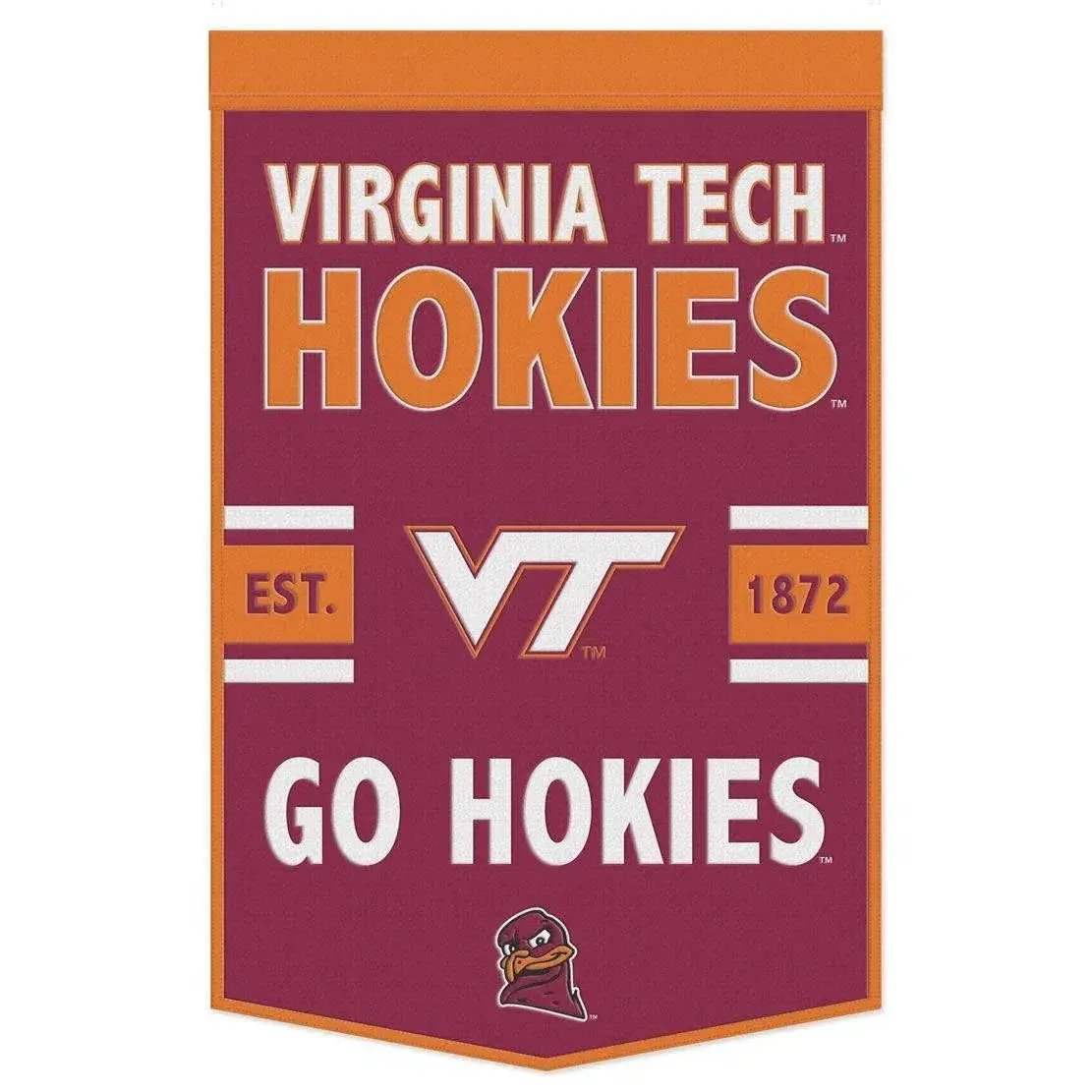 Virginia Tech Hokies Wool Banner 24x38 Dynasty Slogan
