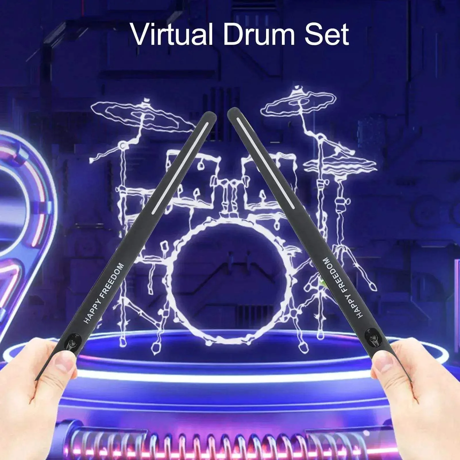 Virtual Drum Kit Motion Sensing Air Drumsticks for Beginners - Image 4