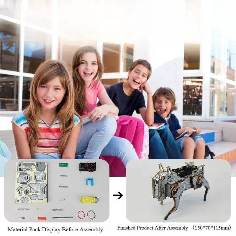 Voice Control Mechanical Dog STEM Kit For Kids Educational Toy - Image 4