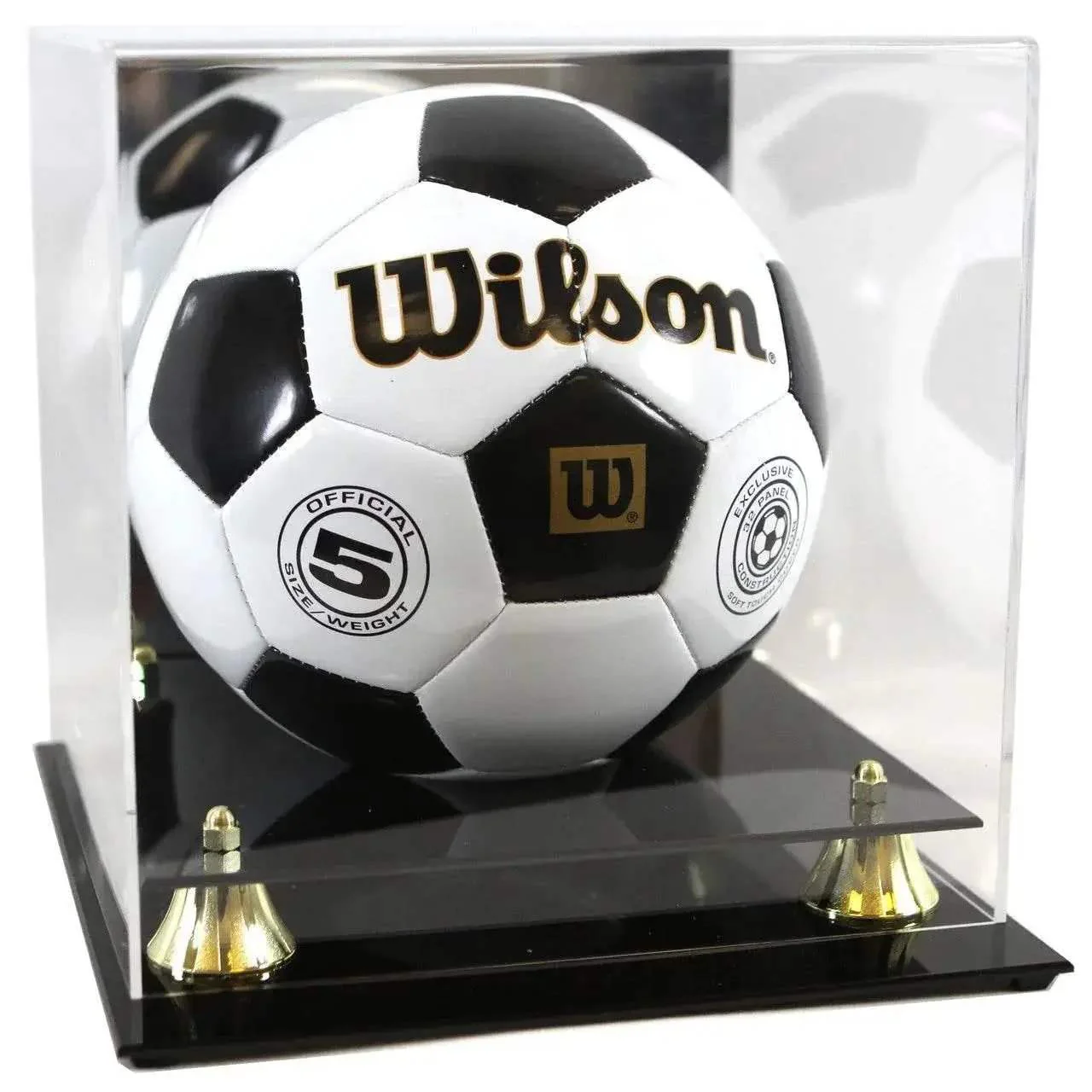 Volleyball And Soccer Ball Display Case Deluxe Acrylic