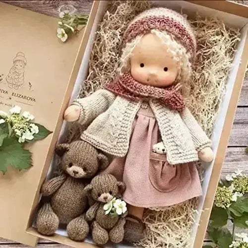 Waldorf Doll Handmade Dress Up Toy For Kids Soft Comfort - Image 7
