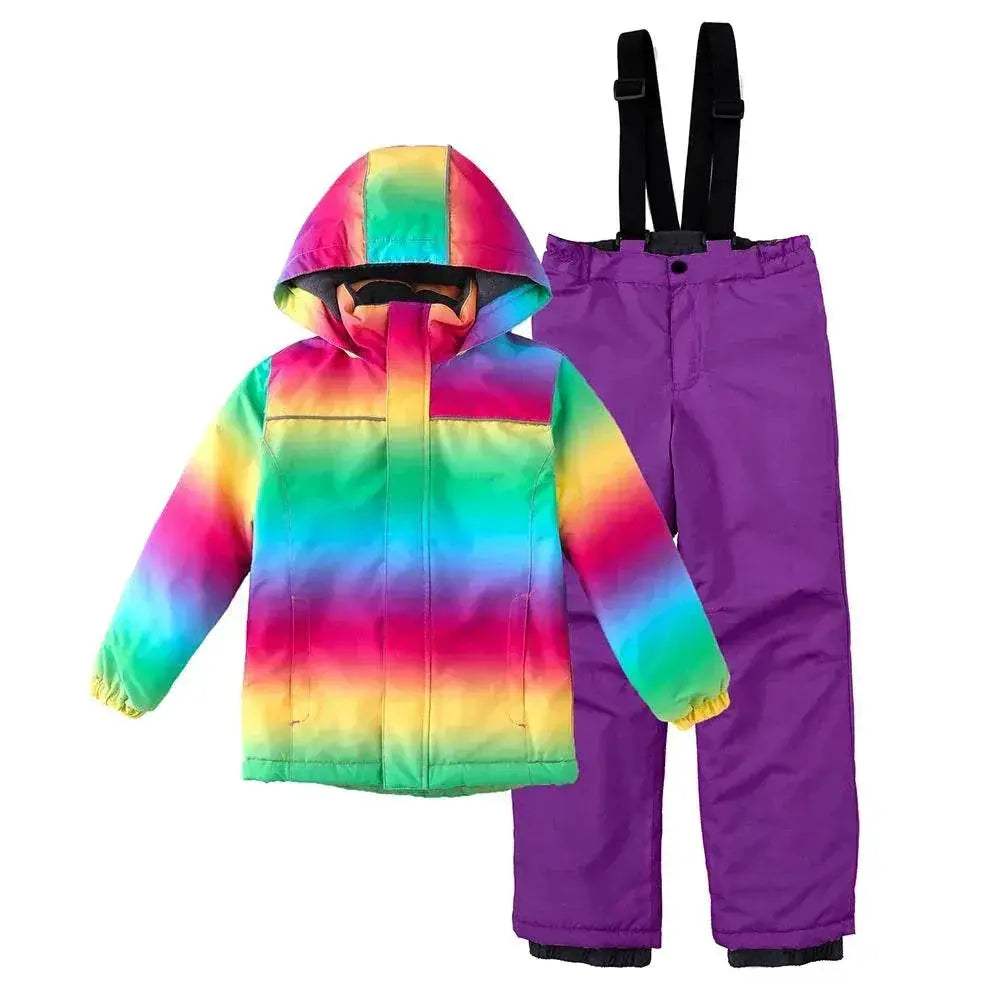 Warm Kids Ski Suit Waterproof Windproof For Winter Sports