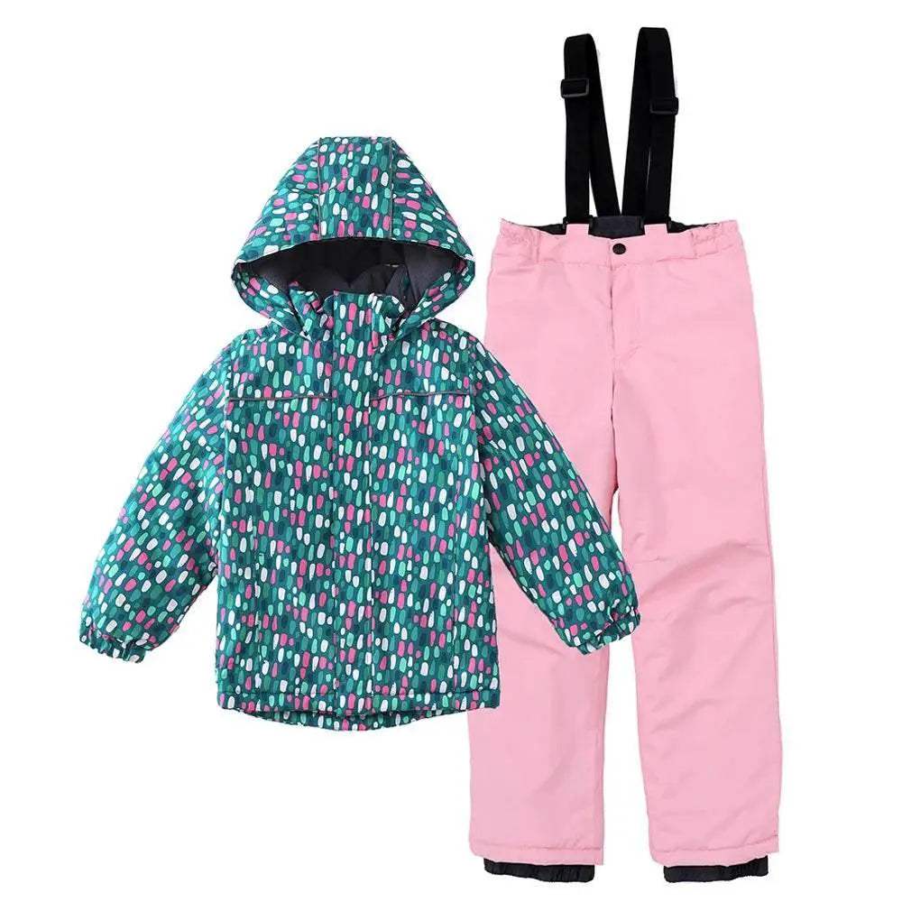 Warm Kids Ski Suit Waterproof Windproof For Winter Sports - Image 27