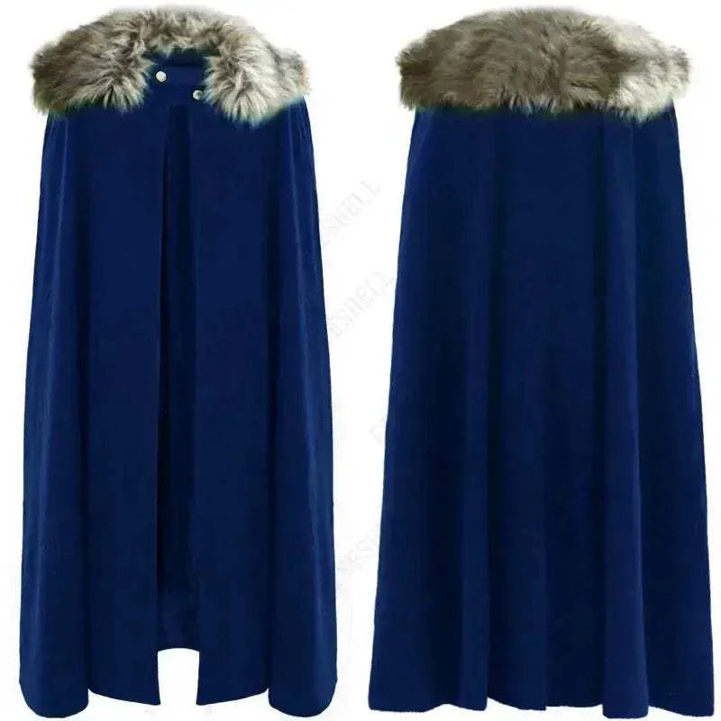 Warm Medieval Cloak for Viking Larp and Winter Cosplay - Image 5