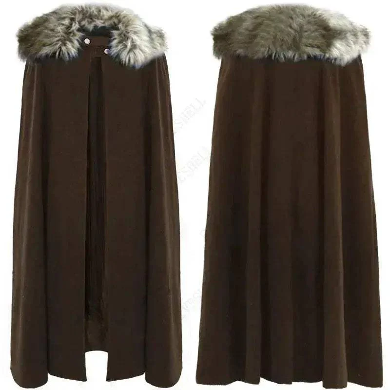 Warm Medieval Cloak for Viking Larp and Winter Cosplay - Image 6