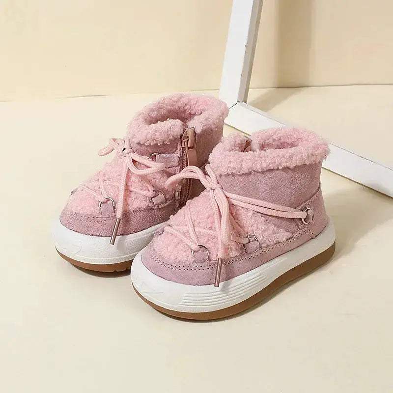 Warm Plush Baby Boots Winter With Non Slip Rubber Sole - Image 2
