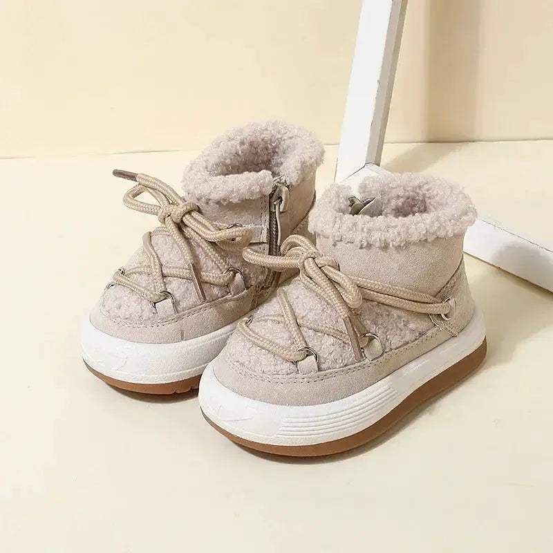 Warm Plush Baby Boots Winter With Non Slip Rubber Sole - Image 4