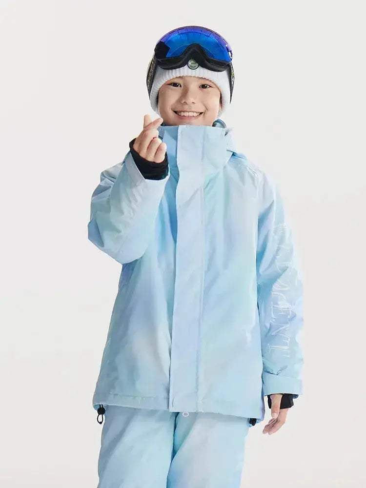 Warm Windproof Kids Ski Jacket With Embossed Texture - Image 4
